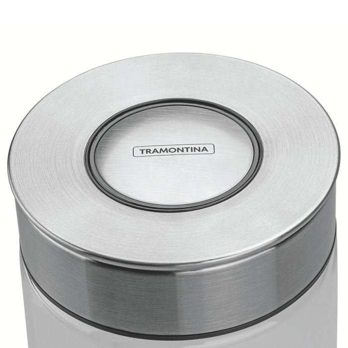 Pote de Vidro Purezza Tampa Aço Inox Tramontina - 1,8L - Madel Home