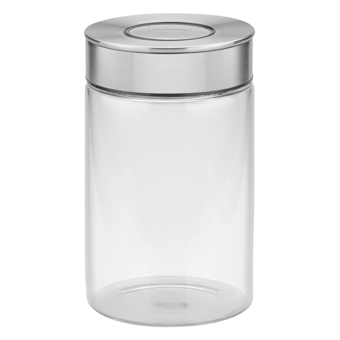 Pote de Vidro Purezza Tampa Aço Inox Tramontina - 1L - Madel Home