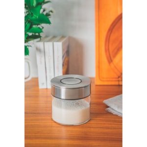 Pote de Vidro Purezza Tampa Aço Inox Tramontina - 400ml 