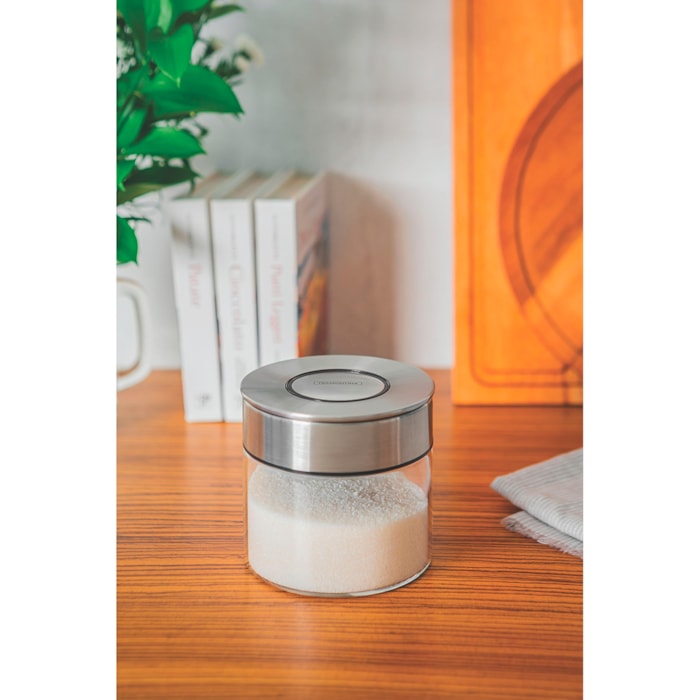 Pote de Vidro Purezza Tampa Aço Inox Tramontina - 400ml - Madel Home