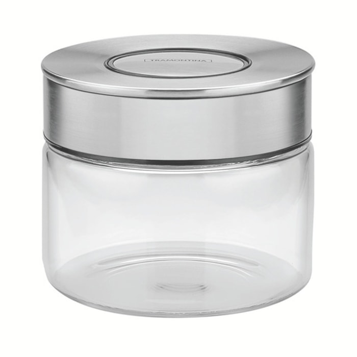Pote de Vidro Purezza Tampa Aço Inox Tramontina - 400ml - Madel Home
