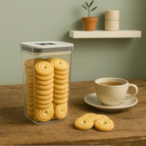 Pote Hermético em ABS Transparente e Tampa de Vedação Baker's Secret - 1000mL