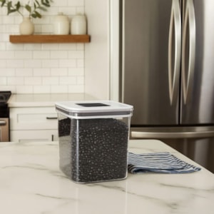 Pote Hermético em ABS Transparente e Tampa de Vedação Baker's Secret - 2500mL