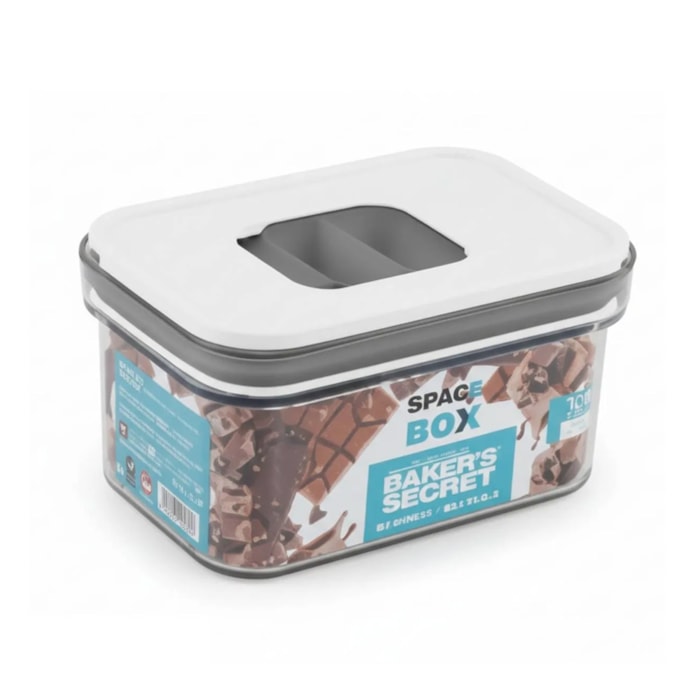 Pote Hermético em ABS Transparente e Tampa de Vedação Baker's Secret - 700mL - Madel Home