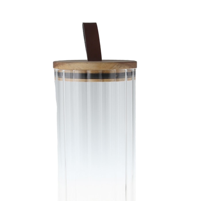 Pote Hermético Firenze Vidro Borossilicato Acácia - 1,3L - Madel Home