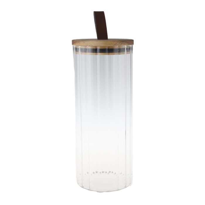 Pote Hermético Firenze Vidro Borossilicato Acácia - 1,3L - Madel Home
