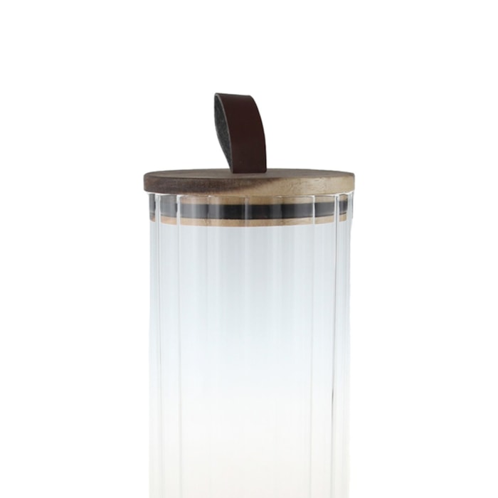 Pote Hermético Firenze Vidro Borossilicato Acácia - 1L - Madel Home