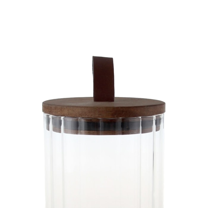 Pote Hermético Firenze Vidro Borossilicato Acácia - 700ml - Madel Home