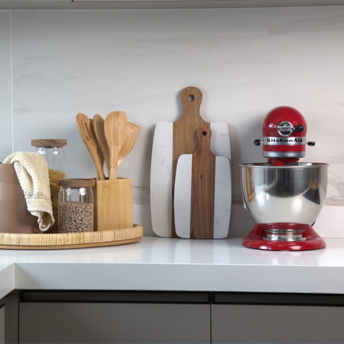 Pote Hermético Genova Vidro Borossilicato Acácia - 1,4L - Madel Home