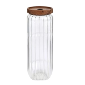 Pote Hermético Genova Vidro Borossilicato Acácia - 1,4L