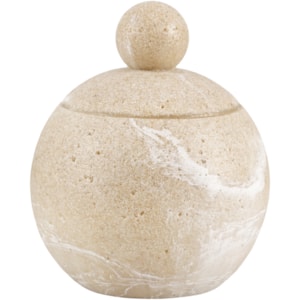 Pote para Lavabo em Polirresina Bege - 9cm