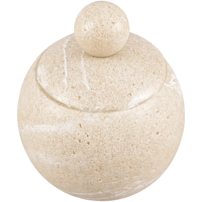 Pote para Lavabo em Polirresina Bege - 9cm - Madel Home