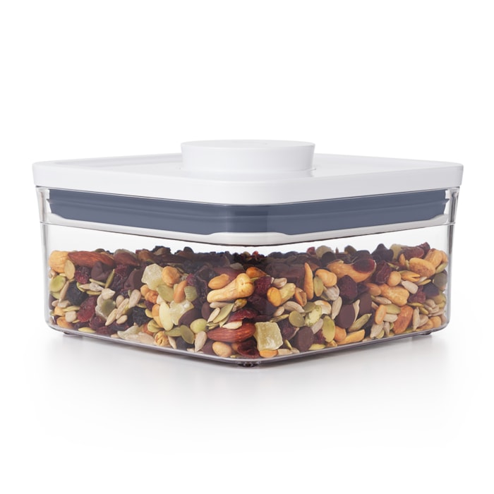 Pote Pop 2.0 Quadrado Baixo Oxo Transparente - 1L - Madel Home