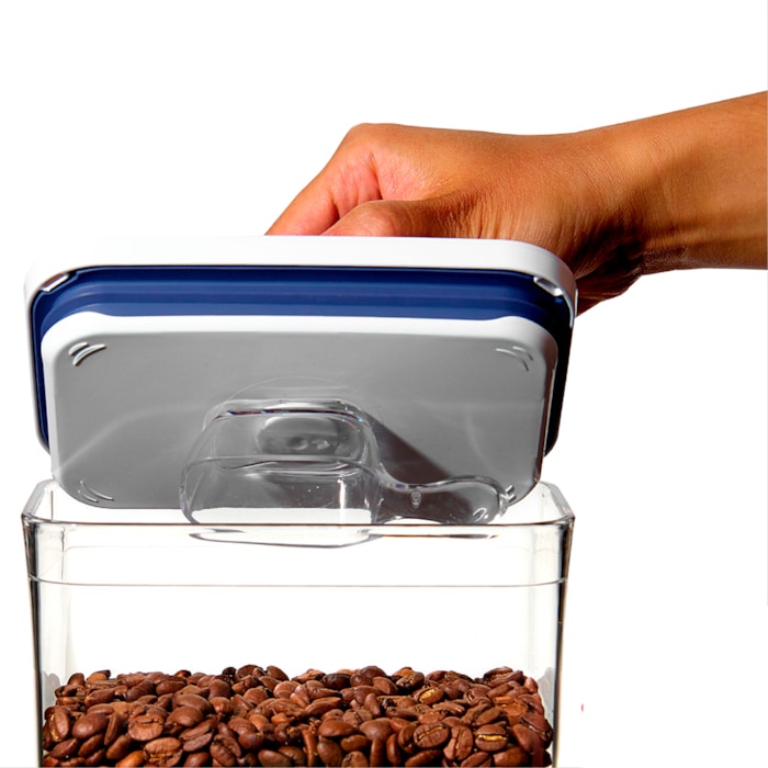 Pote Pop 2.0 Retangular Oxo Transparente - 1,6L - Madel Home