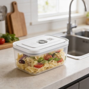 Pote Retangular a Vácuo em Plástico S Branco Zwilling - 1100ml