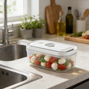 Pote Retangular a Vácuo em Plástico S Branco Zwilling - 400ml