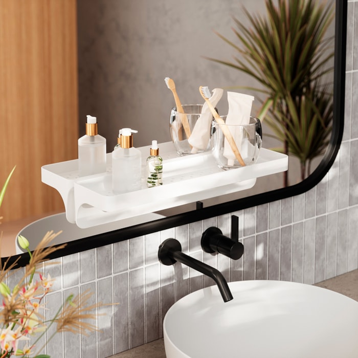 Prateleira Organizadora Flex Adesiva Abs Branca Umbra - Madel Home