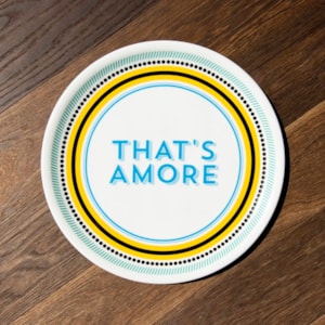 Prato de Pizza em Porcelana Colorido Guest That's Amore Bitossi - 32,5cm