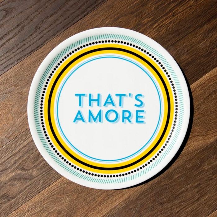 Prato de Pizza em Porcelana Colorido Guest That's Amore Bitossi - 32,5cm - Madel Home