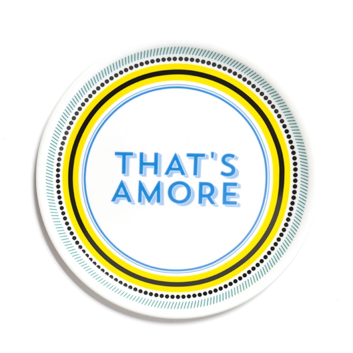 Prato de Pizza em Porcelana Colorido Guest That's Amore Bitossi - 32,5cm - Madel Home