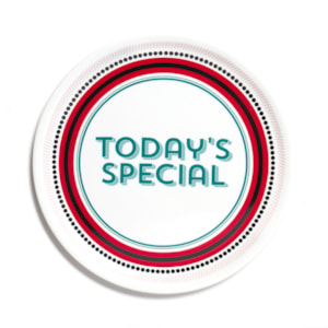 Prato de Pizza em Porcelana Colorido Guest Today's Special Bitossi - 32,5cm
