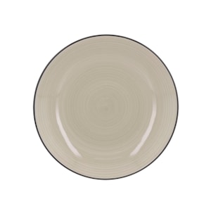 Prato de Sobremesa em Cerâmica Branco Nancy - 19cm