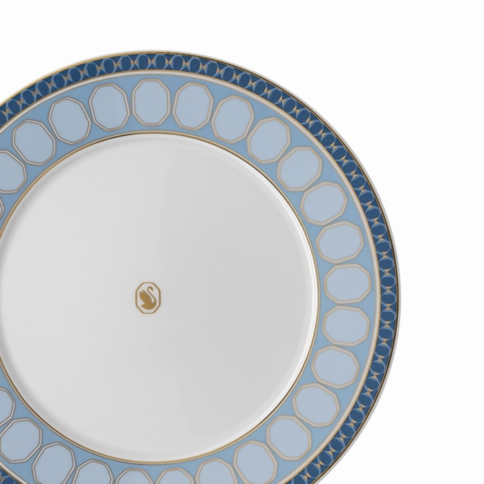 Prato de Sobremesa em Porcelana Azul Swarovski Rosenthal - 23cm - Madel Home