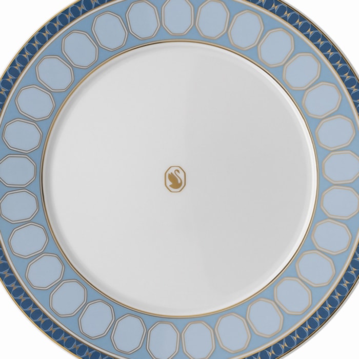 Prato de Sobremesa em Porcelana Azul Swarovski Rosenthal - 23cm - Madel Home