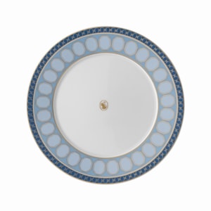 Prato de Sobremesa em Porcelana Azul Swarovski Rosenthal - 23cm