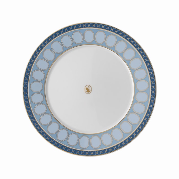 Prato de Sobremesa em Porcelana Azul Swarovski Rosenthal - 23cm - Madel Home