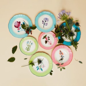 Prato de Sobremesa em Porcelana Botânica Laranja Bitossi - 20,5cm