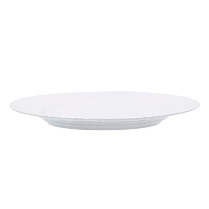 Prato de Sobremesa em Porcelana Branco Cannes Kutahya - 21cm - Madel Home