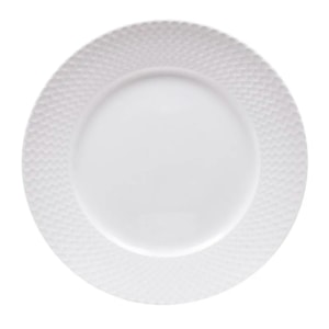 Prato de Sobremesa em Porcelana Branco Cannes Kutahya - 21cm