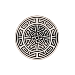 Prato de Sobremesa em Porcelana Preto Labirinto Nero Ginori - 22cm