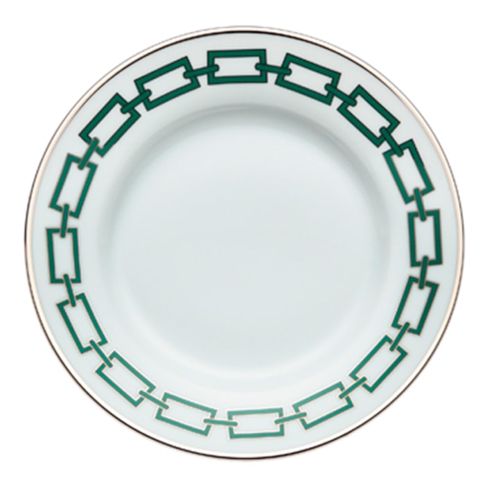 Prato de Sobremesa em Porcelana Verde Império Catena Ginori - 22cm - Madel Home