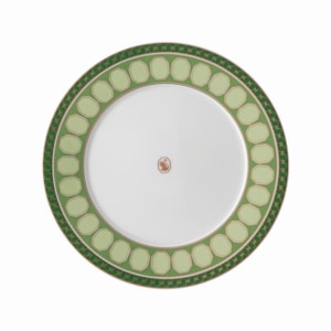 Prato de Sobremesa em Porcelana Verde Swarovski Rosenthal - 23cm