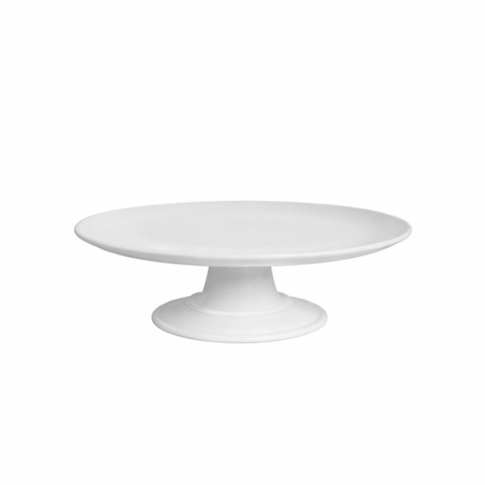 Prato para Bolo em Cerâmica Branca Gourmet Alleanza - 21cm - Madel Home