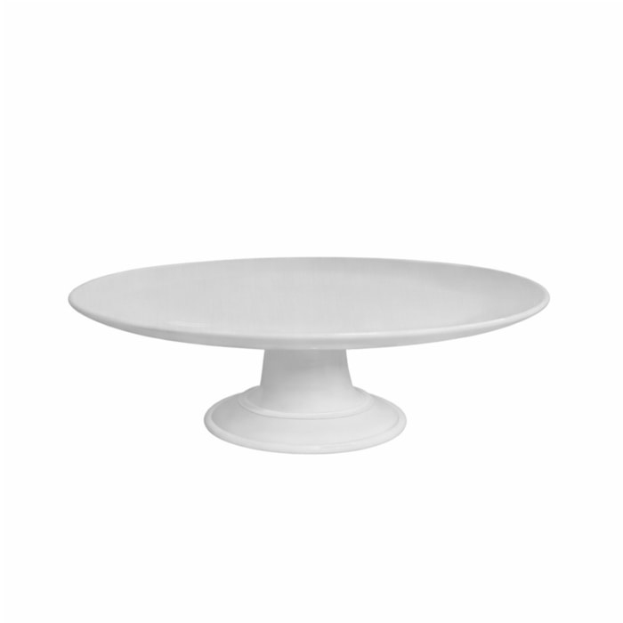 Prato para Bolo em Cerâmica Branca Gourmet Alleanza - 29cm - Madel Home