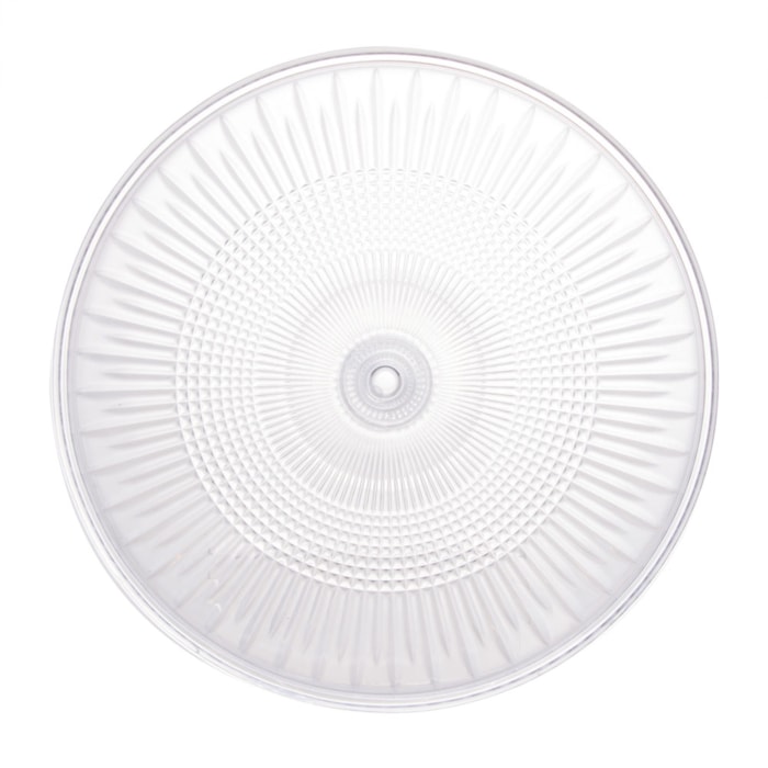 Prato para Bolo em Cristal Transparente Queen Wolff - 32cm - Madel Home