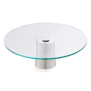 Prato para Bolo em Vidro Baixo Spin St. James - 35cm