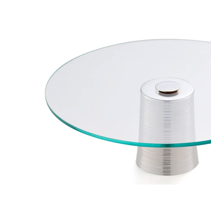 Prato para Bolo em Vidro Baixo Spin St. James - 35cm - Madel Home