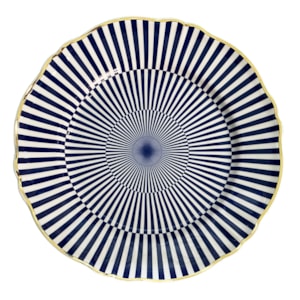 Prato Raso em Porcelana Abracadabra Azul Bitossi - 26,5cm