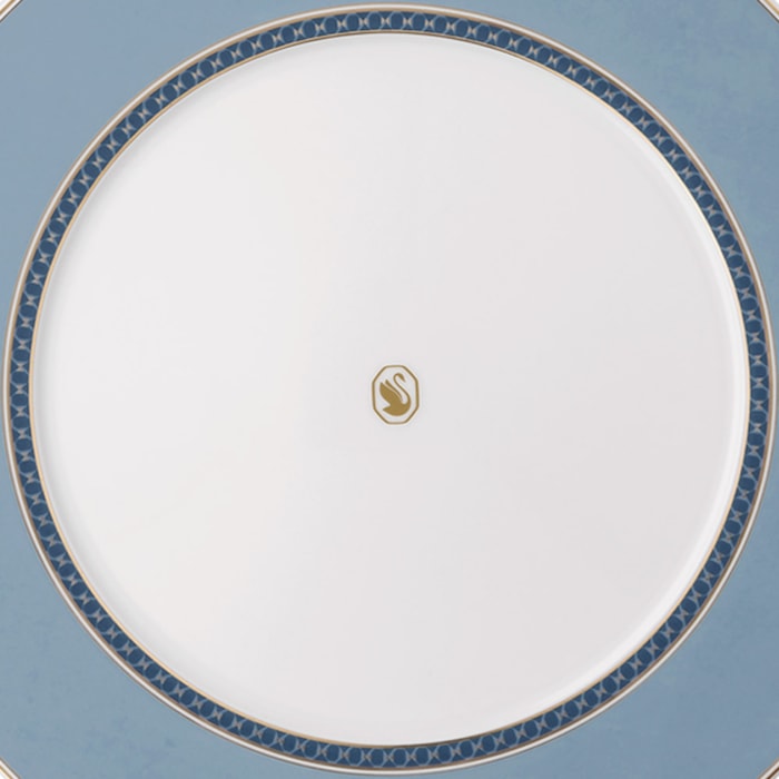 Prato Raso em Porcelana Azul Swarovski Rosenthal - 29cm - Madel Home