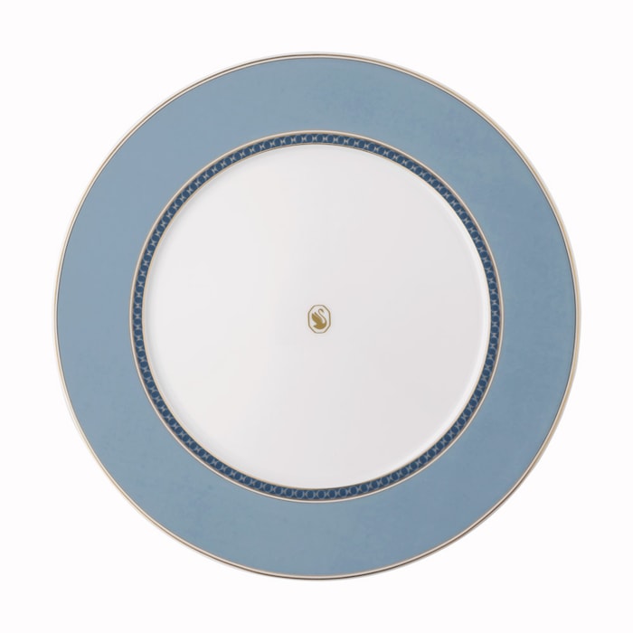 Prato Raso em Porcelana Azul Swarovski Rosenthal - 29cm - Madel Home