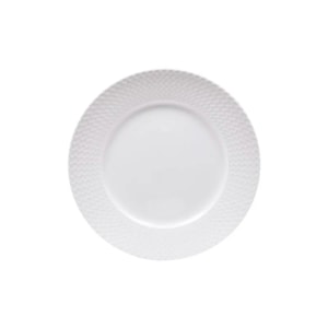 Prato Raso em Porcelana Branco Cannes Kutahya - 25cm