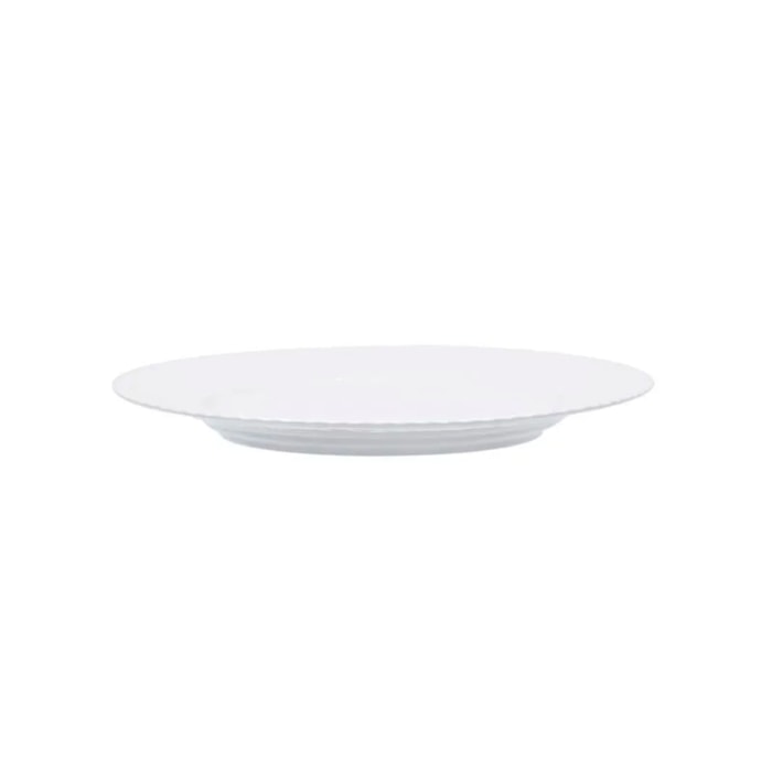 Prato Raso em Porcelana Branco Cannes Kutahya - 25cm - Madel Home