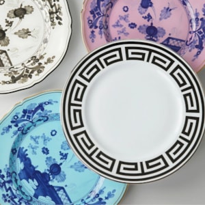 Prato Raso em Porcelana Preto Labirinto Nero Ginori - 28cm