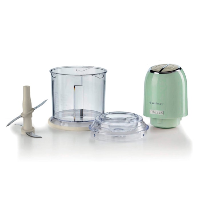 Processador Alimentos Vintage 600ml 250W 4 Lâminas Verde Ariete - 127V - Madel Home