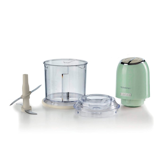 Processador Alimentos Vintage 600ml 400W 4 Lâminas Verde Ariete - 220V - Madel Home