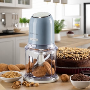 Processador Alimentos Vintage Azul 600ml 250W 2 Velocidades Ariete - 127V